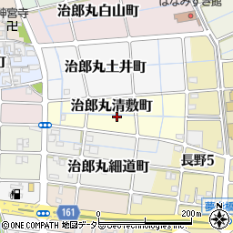 愛知県稲沢市治郎丸清敷町周辺の地図