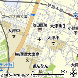 神奈川県横須賀市大津町周辺の地図