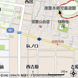 愛知県北名古屋市徳重高塚周辺の地図