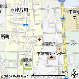 愛知県稲沢市下津片町166周辺の地図