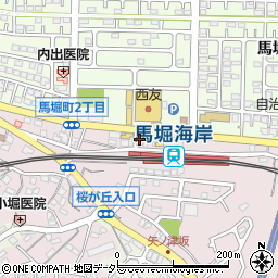 湘南信用金庫馬堀支店周辺の地図