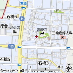 愛知県稲沢市石橋周辺の地図