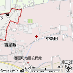 愛知県春日井市西屋町中新田17周辺の地図