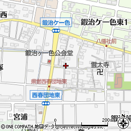 愛知県北名古屋市鍜治ケ一色村内東80周辺の地図