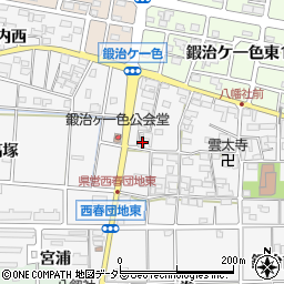 愛知県北名古屋市鍜治ケ一色村内東81周辺の地図