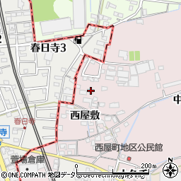 愛知県春日井市西屋町西屋敷46-12周辺の地図