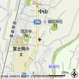 静岡県御殿場市中山416周辺の地図