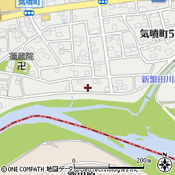 愛知県春日井市気噴町周辺の地図