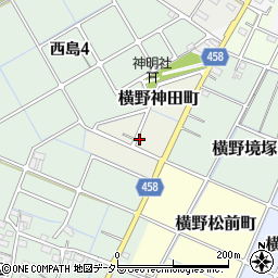 愛知県稲沢市横野神田町周辺の地図