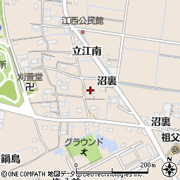 愛知県稲沢市祖父江町祖父江沼裏周辺の地図