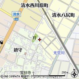 愛知県稲沢市清水町大田周辺の地図