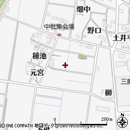 愛知県稲沢市祖父江町山崎中枇周辺の地図