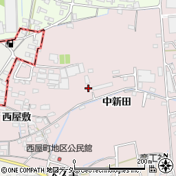 愛知県春日井市西屋町中新田20周辺の地図
