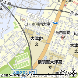 横須賀市立大津中学校周辺の地図