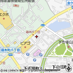 愛知県春日井市下市場町3丁目7周辺の地図