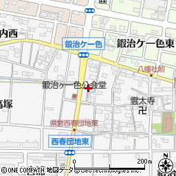 愛知県北名古屋市鍜治ケ一色村内東92周辺の地図