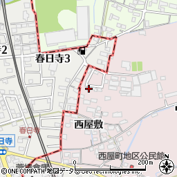 愛知県春日井市西屋町西屋敷46-42周辺の地図