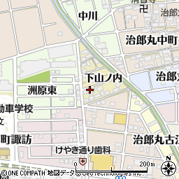 愛知県稲沢市稲島法成寺町周辺の地図
