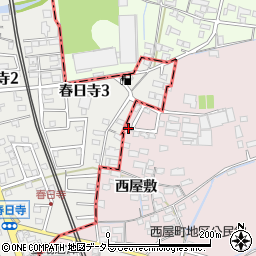 愛知県春日井市西屋町西屋敷46-58周辺の地図