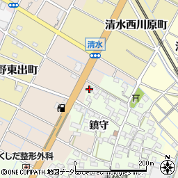 愛知県稲沢市清水町円居浦周辺の地図