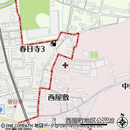 愛知県春日井市西屋町西屋敷46-53周辺の地図