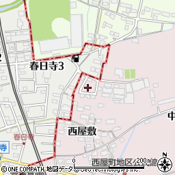 愛知県春日井市西屋町西屋敷46-52周辺の地図