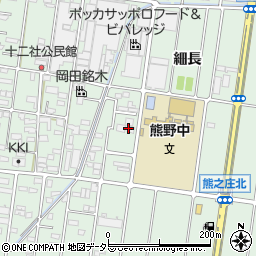 愛知県北名古屋市熊之庄（細長）周辺の地図