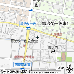 愛知県北名古屋市鍜治ケ一色村内東82周辺の地図