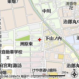 愛知県稲沢市稲島町下山ノ内周辺の地図