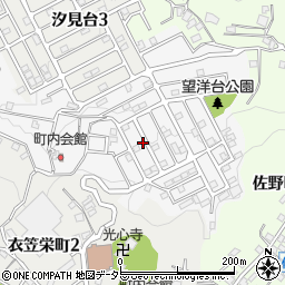 神奈川県横須賀市望洋台周辺の地図