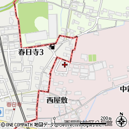 愛知県春日井市西屋町西屋敷46-56周辺の地図