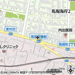 浦賀警察署馬堀交番周辺の地図