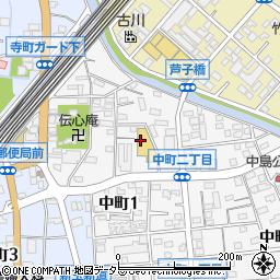 アリスクリーニング　ヤオマサ中町店周辺の地図