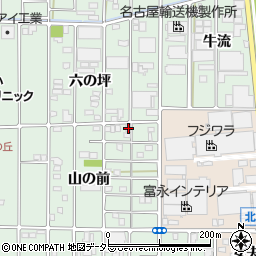 愛知県北名古屋市熊之庄山の前114周辺の地図