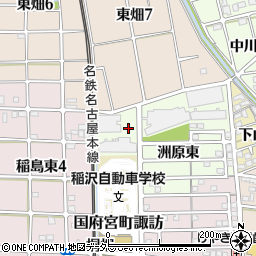 愛知県稲沢市稲島町周辺の地図