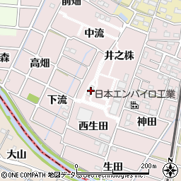 愛知県岩倉市大山寺町井之株128周辺の地図
