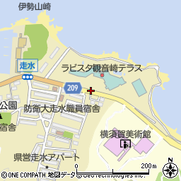 観音崎京急ホテル﻿横須賀美術館前周辺の地図