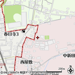 愛知県春日井市西屋町中新田102周辺の地図