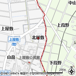 愛知県稲沢市祖父江町山崎北屋敷周辺の地図
