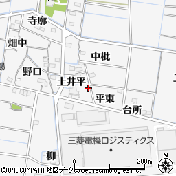 愛知県稲沢市祖父江町山崎土井平77周辺の地図