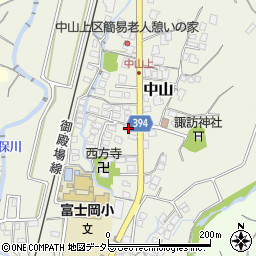 静岡県御殿場市中山173周辺の地図