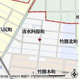 愛知県稲沢市清水阿原町周辺の地図