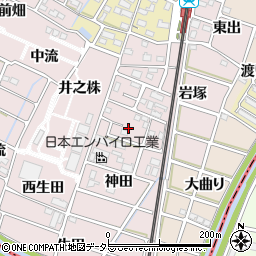 愛知県岩倉市大山寺町神田周辺の地図