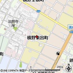 愛知県稲沢市横野東出町周辺の地図