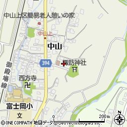 静岡県御殿場市中山281周辺の地図