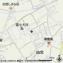 静岡県富士宮市山宮901周辺の地図