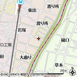 愛知県岩倉市五条町大下周辺の地図