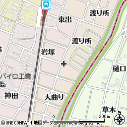 愛知県岩倉市曽野町大曲り周辺の地図