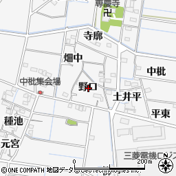愛知県稲沢市祖父江町山崎野口周辺の地図
