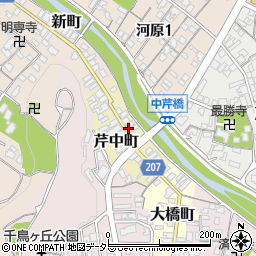 滋賀県彦根市芹中町周辺の地図